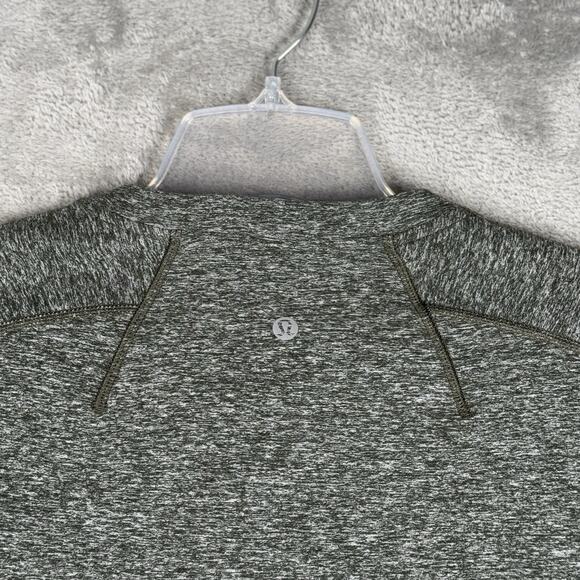 Lululemon Shirt Mens Medium Surge Green Gator Henley Rulu Workout Athleisure Gym - Picture 6 of 8